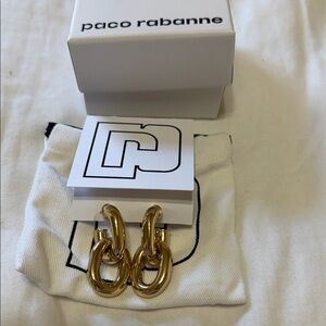 Paco Rabanne Gold Chain Earrings